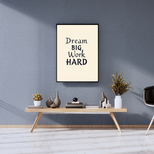 Motivational Wall Art Set – Dream Big & The Journey is the Reward